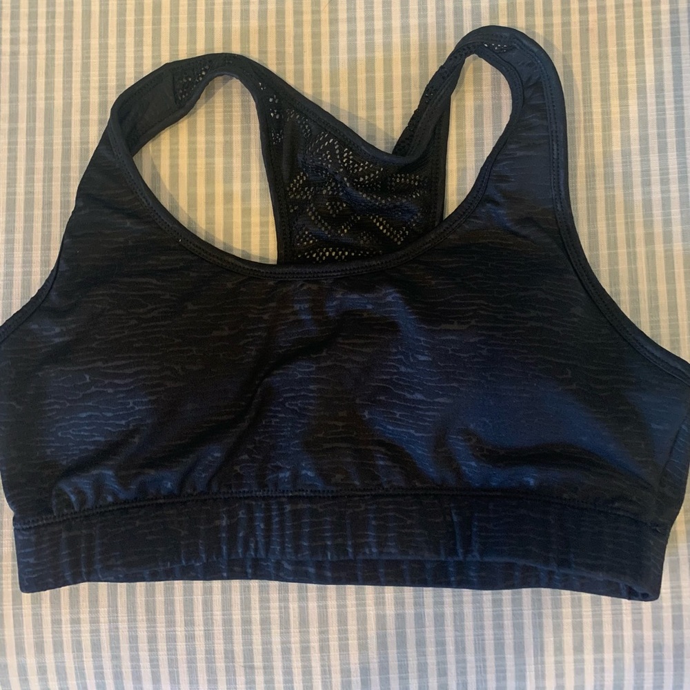 Black animal print Large ZYIA sports bra